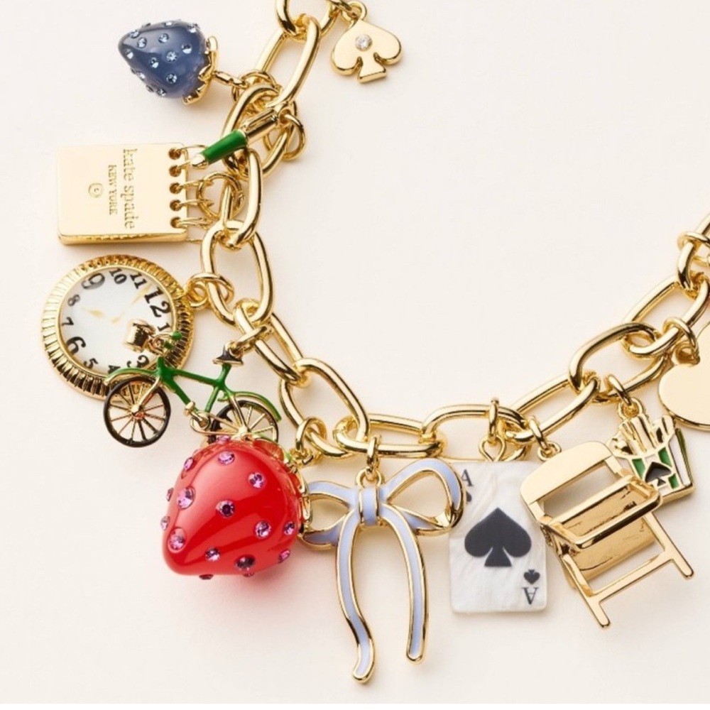 KATE SPADE X Target Gold Chain Charm Necklace Reinventing Nostalgia - Picture 15 of 16